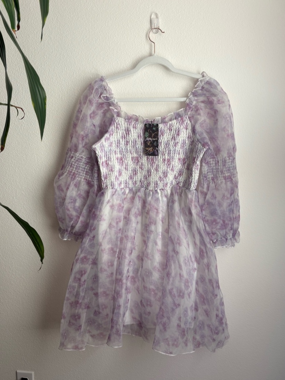 NWT Lavender Floral Whimsical Spring Garden Party Dress